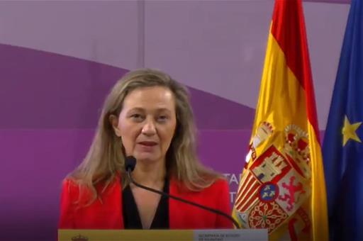 La delegada del Gobierno contra la Violencia de Género, Victoria Rosell, durante su comparecencia