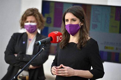 La ministra de Igualdad, Irene Montero