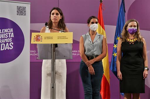 Irene Montero, Noelia Vera y Victoria Rosell