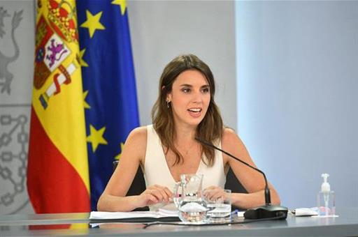 La ministra Irene Montero