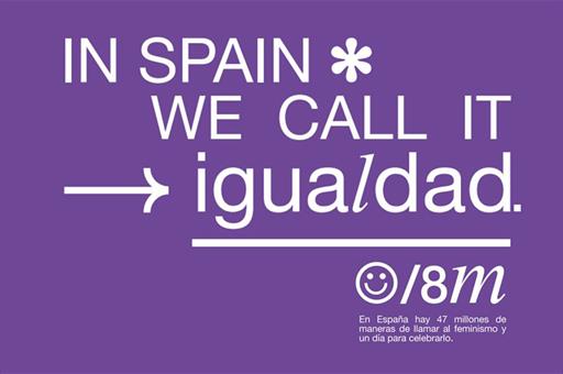 Cartel de la campaña: In Spain we call it igualdad