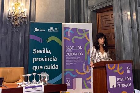 La ministra de Igualdad, Ana Redondo, en el evento "Financiar los cuidados desde la igualdad".