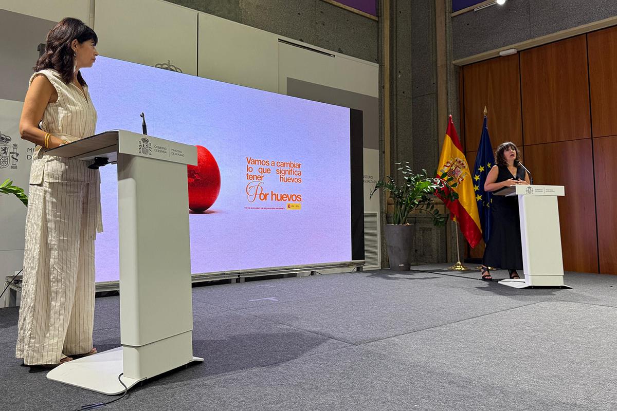 La ministra durante la comparecencia