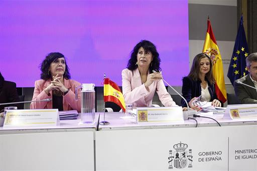 La ministra de Igualdad, Ana Redondo, durante la reunión de la Conferencia Sectorial de Igualdad.