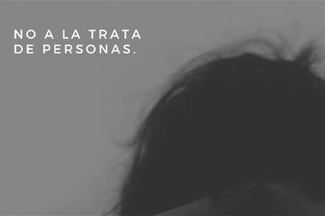 Cartel no a la trata de personas.
