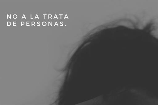 Cartel no a la trata de personas.