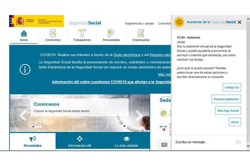 Asistente virtual de la Seguridad Social