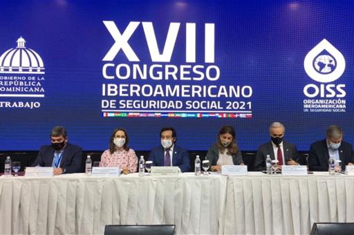 El ministro José Luis Escrivá, participando en una de las sesiones del Congreso Iberoamericano de Seguridad Social