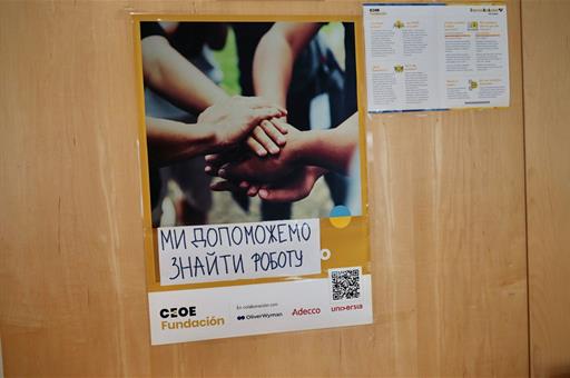 Cartel informativo en ucraniano