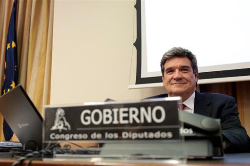 José Luis Escrivá durante su comparecencia en el Congreso