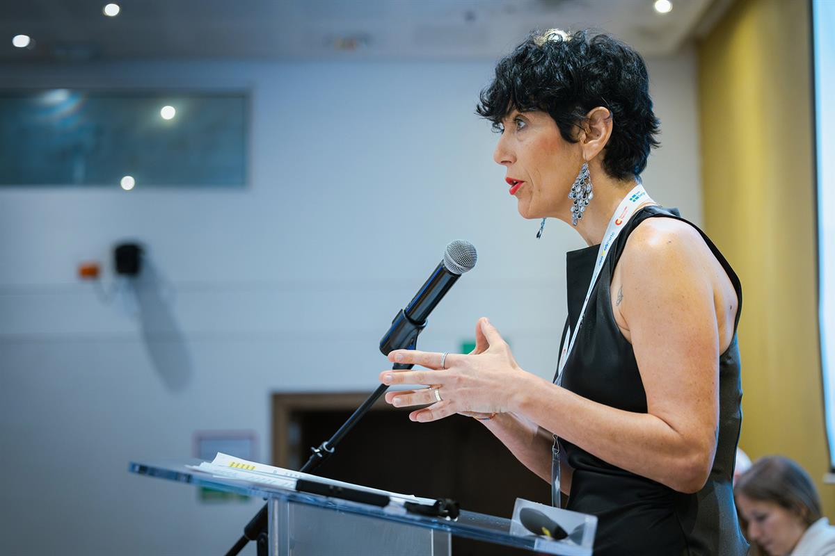La ministra Elma Saiz, en el evento “Diálogo de mujeres lideresas de las diásporas en América Latina y el Caribe”
