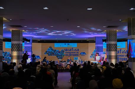 La ministra de Inclusión, Seguridad Social y Migraciones, Elma Saiz, en la clausura del programa