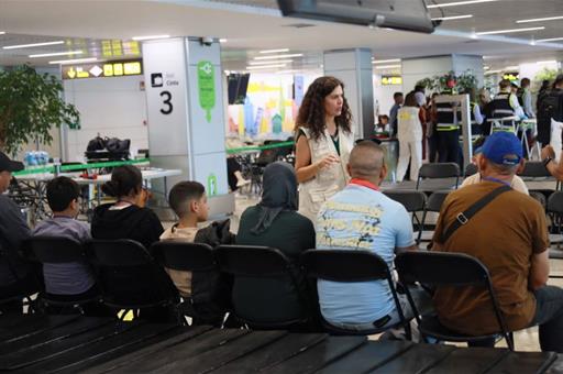 Atención en la llegada de refugiados.