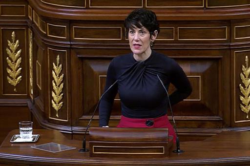 La ministra Elma Saiz interviene en el Congreso en el debate de la convalidación del real decreto-ley sobre las pensiones