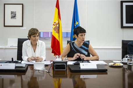 La ministra de Inclusión, Seguridad Social y Migraciones, durante su participación en la IV Comisión de Seguimiento del IMV.