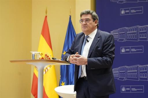 El ministro José Luis Escrivá durante la presentación