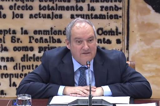 El ministro de Industria y Turismo, Jordi Hereu, durante su comparecencia en el Senado