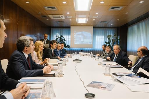 El ministro de Industria y Turismo, Jordi Hereu, durante la reunión
