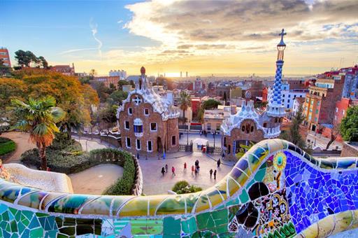 Vista del Park Güell en Barcelona