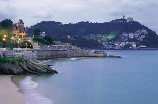 La playa de La Concha, San Sebastián (Guipúzcoa)
