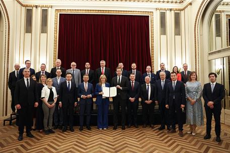 29/09/2025. Competitiveness Council (COMPET) meeting. The Minister for Industry and Tourism, Jordi Hereu, in the group photo of the Competit...