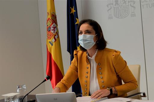 La ministra Reyes Maroto durante su intervención