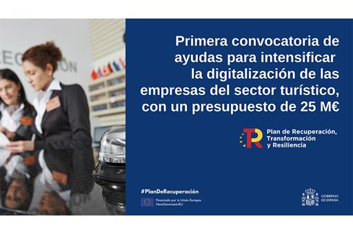 Cartela de la convocoatira de las ayudas para la digitalización de las empresas del sector turístico