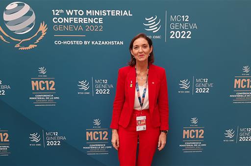 La ministra Reyes Maroto en la 12ª Conferencia Ministerial de la OMC en Ginebra