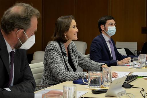 La ministra Reyes Maroto durante la Conferencia Sectorial