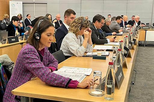 La ministra Reyes Maroto en la reunión ministerial de la OCDE