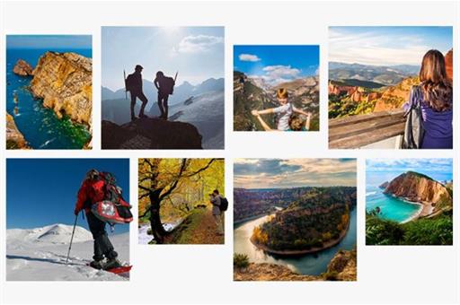 Postales turísticas en diversos lugares de España