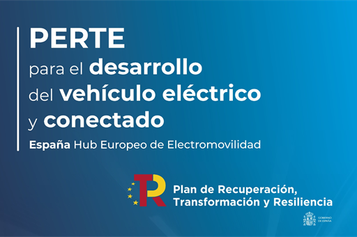 Cartel del PERTE del vehículo eléctrico y conectado