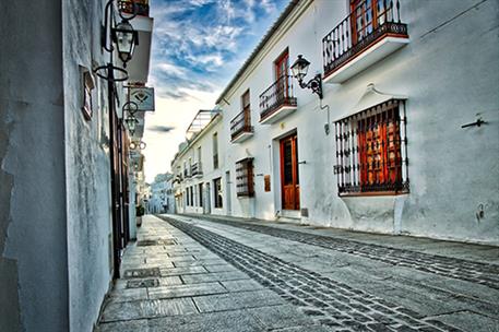 8/01/2019. Street of a Spanish town. Street of a Spanish town