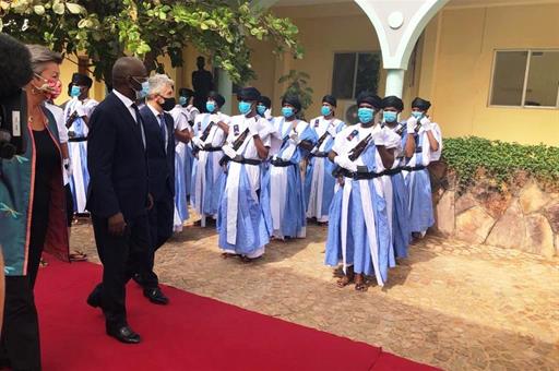 El ministro Fernando Grande-Marlaska, durante su visita a Mauritania