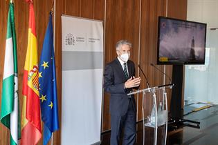 El ministro del Interior, Fernando Grande-Marlaska, durante su intervención en el acto de presentación del Plan