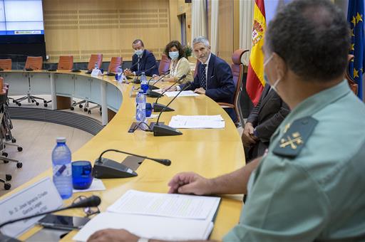 El ministro Marlaska, durante la rueda de prensa sobre el balance de siniestralidad vial del verano 2021