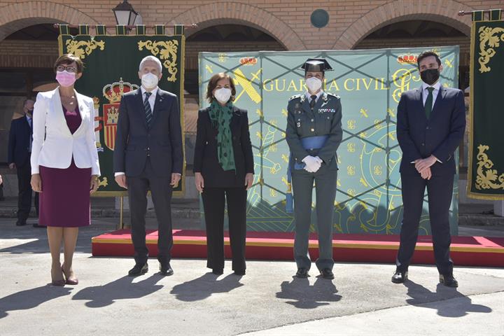 La vicepresidenta Calvo, el ministro del Interior, la directora de la Guardia Civil y la nueva Jefa de la Comandancia de Teruel La vicepresidenta Calvo, el ministro del Interior, la directora de la Guardia Civil y la nueva Jefa de la Comandancia de Teruel