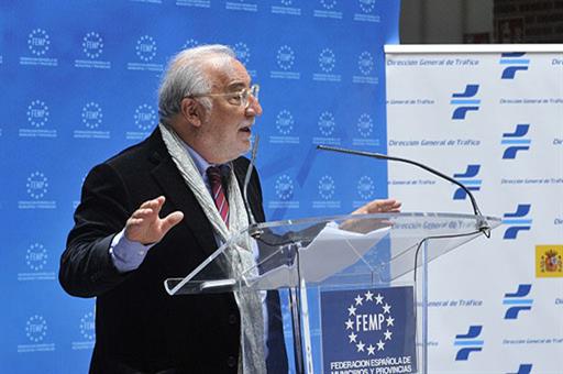 El director general de Tráfico, Pere Navarro, durante la presentación