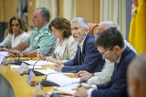 El ministro del Interior, Fernando Grande-Marlaska, en la rueda de prensa de balance de la siniestralidad vial del verano 2022