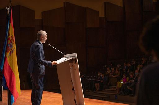 El ministro del Interior, Fernando Grande-Marlaska, durante su intervención en el acto de clausura