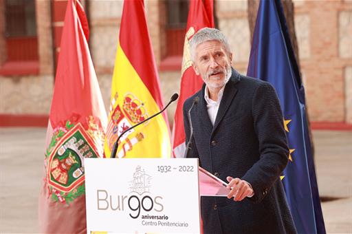 El ministro del Interior, Fernando Grande-Marlaska, durante la presentación del informe