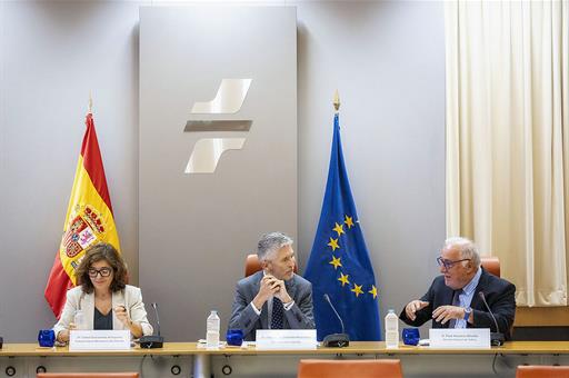 El ministro del Interior, Fernando Grande-Marlaska, durante la presentación del balance