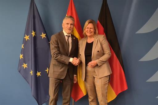El ministro del Interior, Fernando Grande-Marlaska, y su homóloga alemana, Nancy Faeser