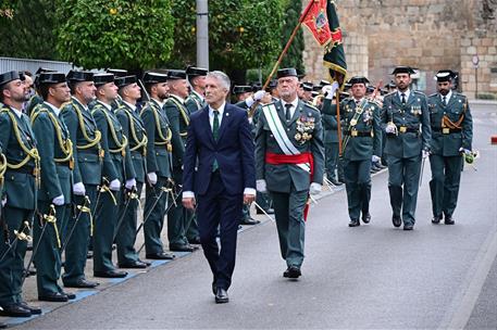 Fernando Grande-Marlaska en la celebración de la patrona de la Guardia Civil en Mérida, Badajoz.