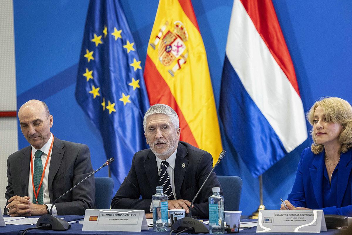 El ministro del Interior, Fernando Grande-Marlaska, durante su intervención