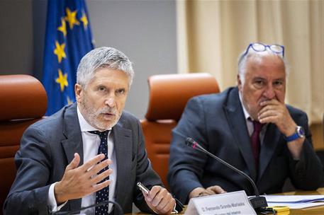 El ministro del Interior, Fernando Grande-Marlaska, durante su intervención en la presentación de la campaña