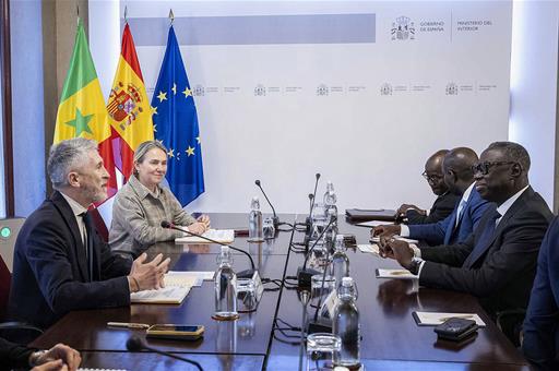 21/03/2025. Fernando Grande-Marlaska meets with the Minister for Home Affairs of Senegal. The Minister for Home Affairs, Fernando Grande-Mar...