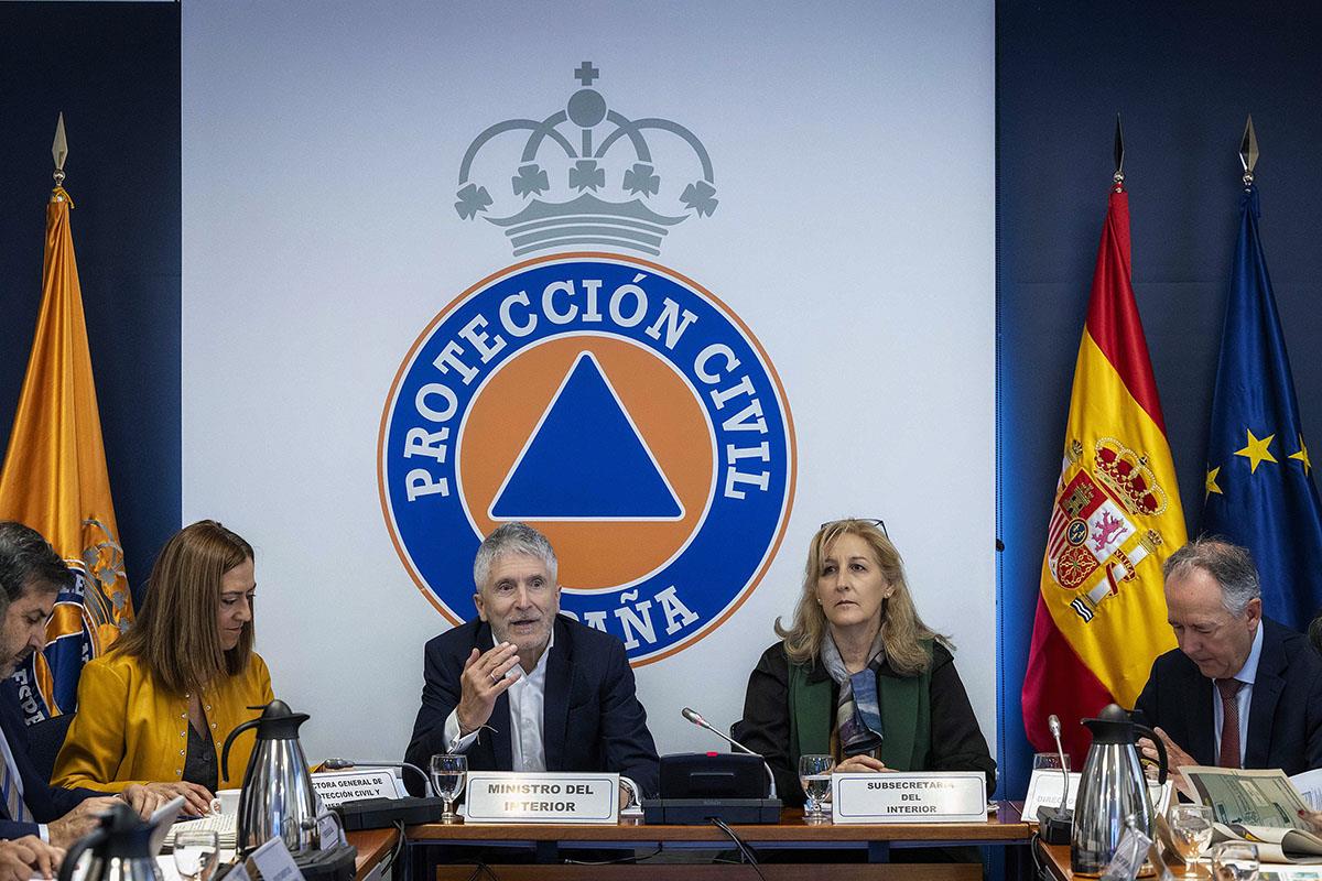 El ministro del Interior, Fernando Grande-Marlaska, durante la reunión
