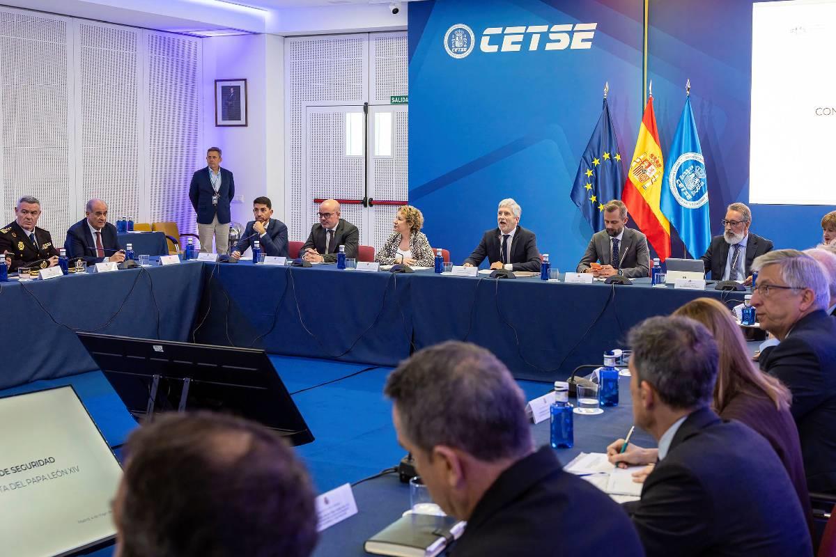 Reunión dispositivo seguridad visita Papa León XIV