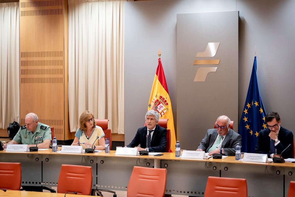 El ministro del Interior, Fernando Grande-Marlaska, durante la presentación del balance
